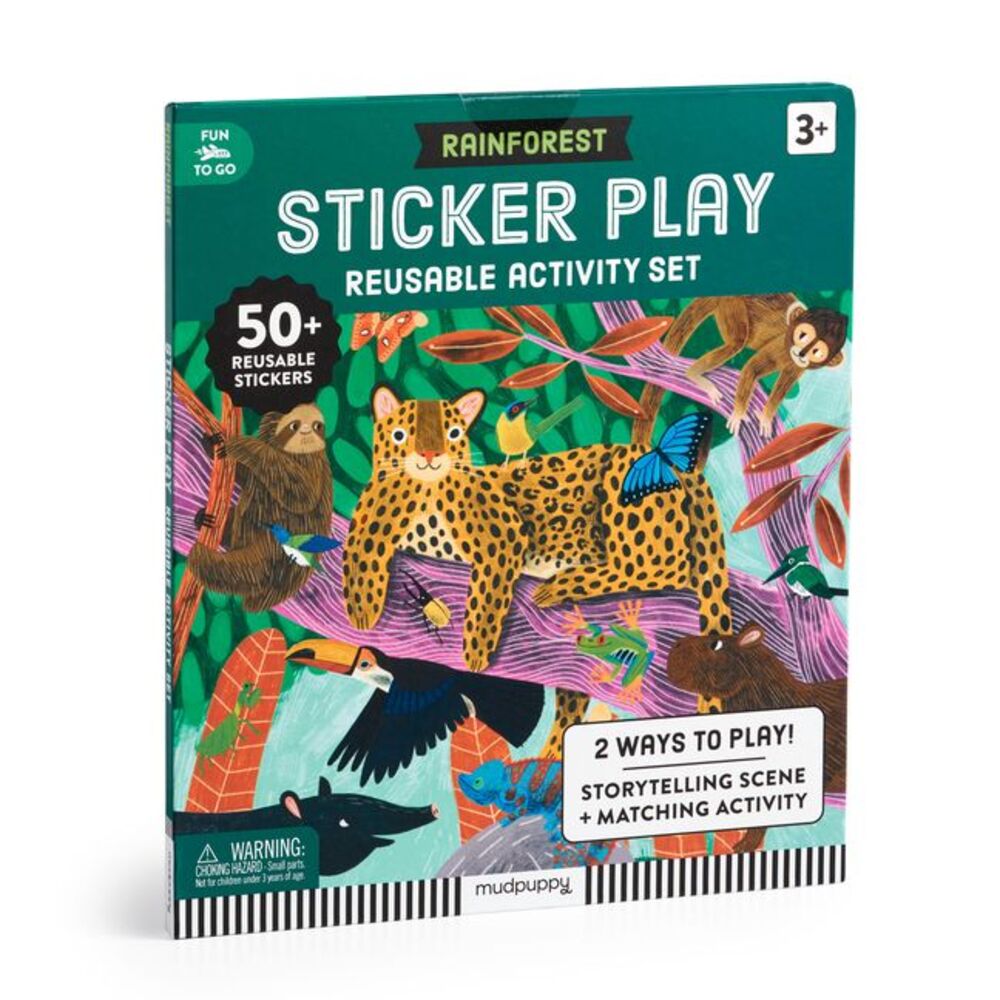 Rainforest Sticker Play Reusable Activity Set -- Mudpuppy